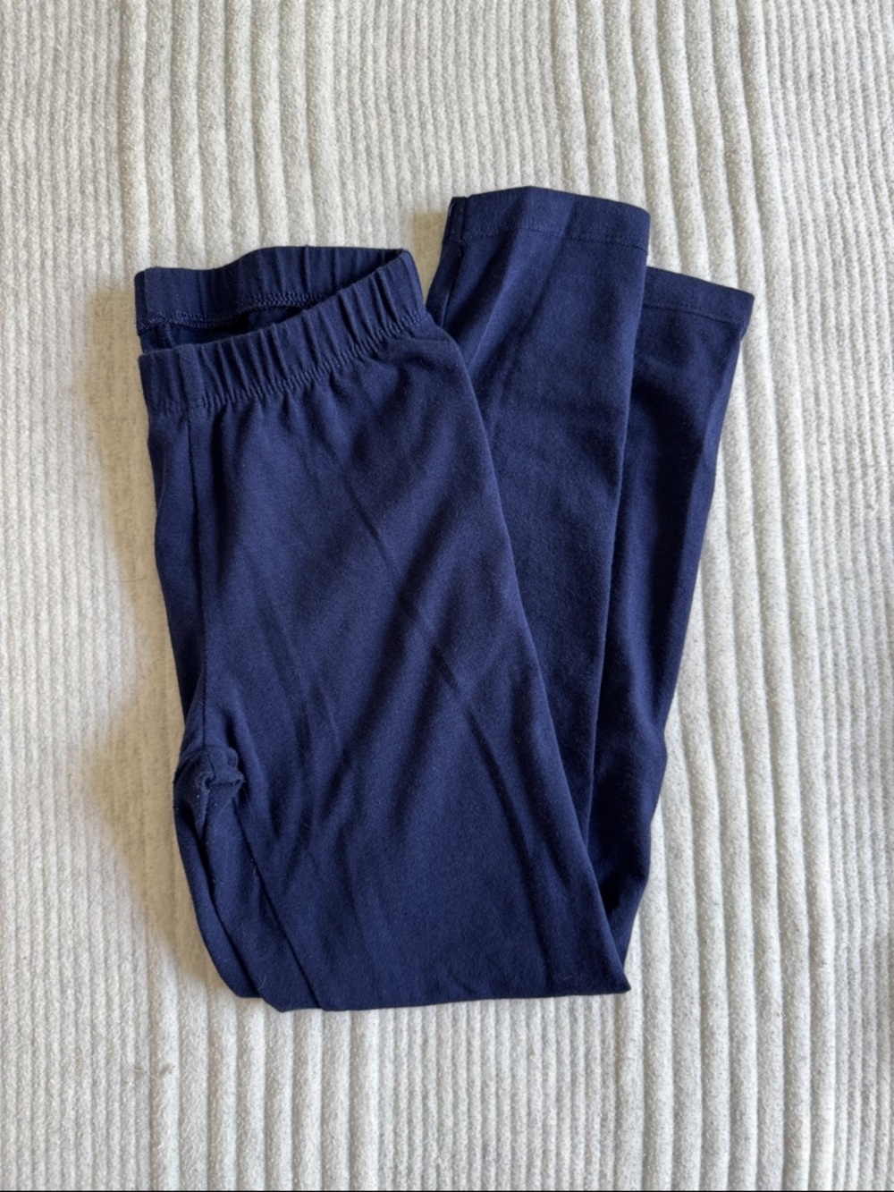 Kids Navy Blue Stretch Leggings (6)